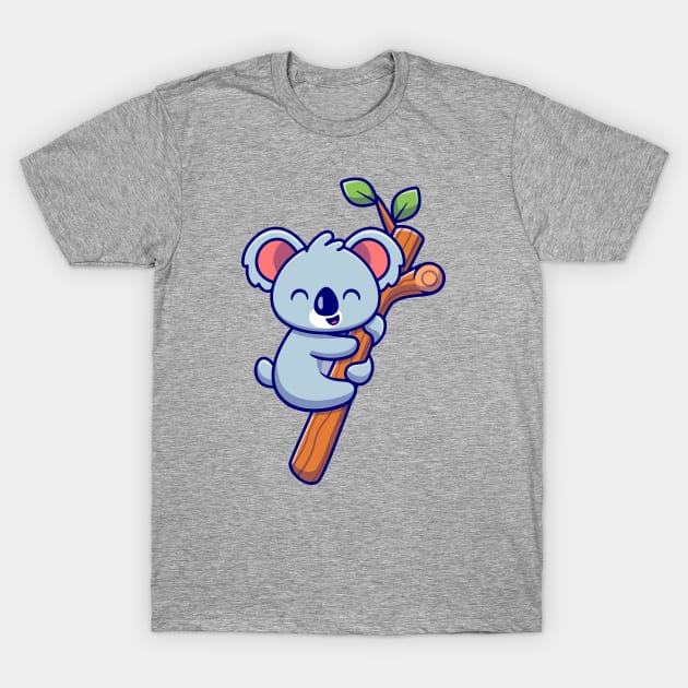 Cute Koala Hanging On Tree T-Shirt by Catalyst Labs